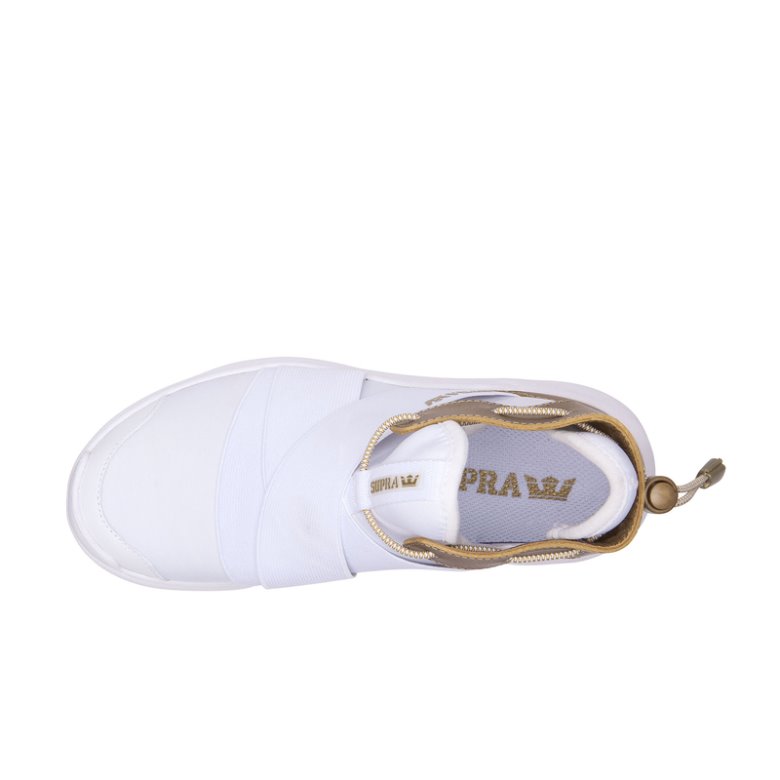 Supra Anevay Sneakers Dame Hvide Guld | DSAVHZY