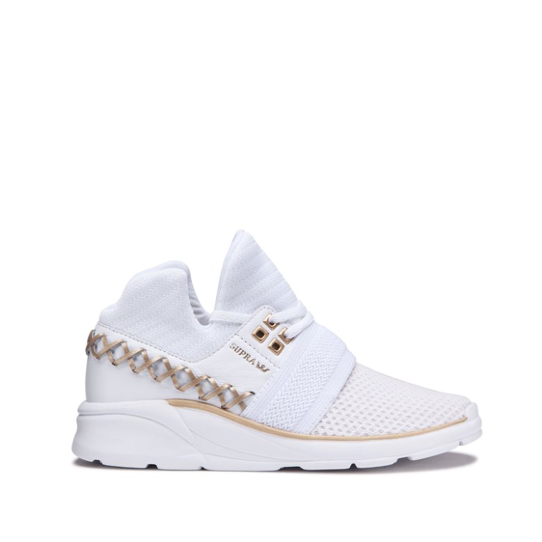 Supra Catori Sneakers Dame Hvide Lyserød Guld | UR40F8K