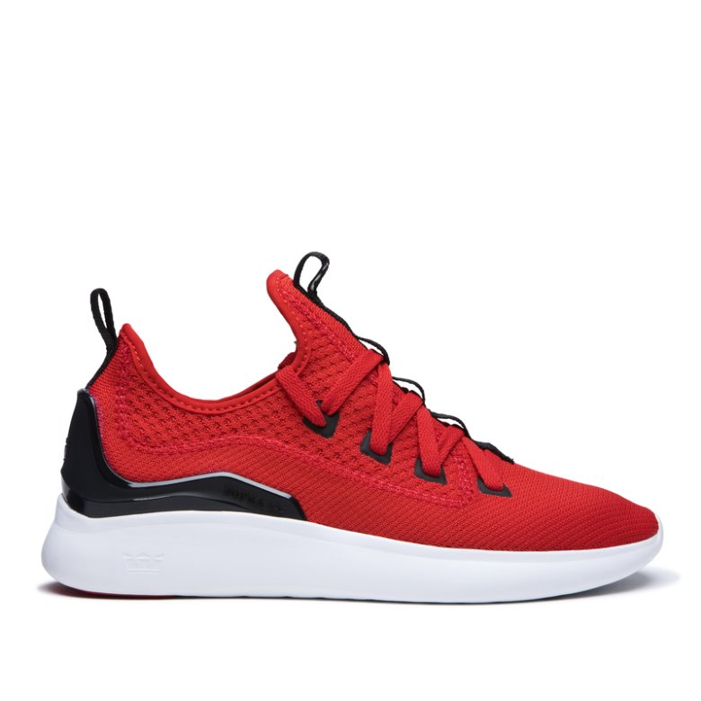 Supra Factor Sneakers Dame Rød Sort Hvide | XN52W4S