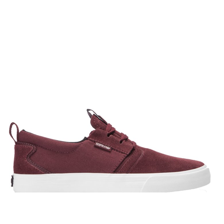 Supra Flow Skate Sko Dame Bordeaux | D2XQW28