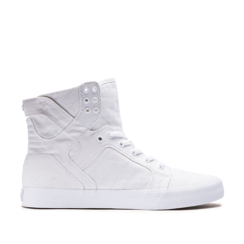 Supra Høje Skytop D Sko Dame Hvide | 7LEH5EY