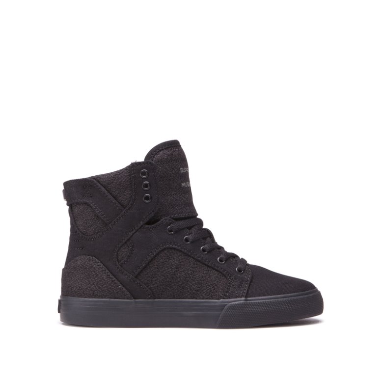 Supra Høje Skytop Sko Børn Sort | 8KVCMB4