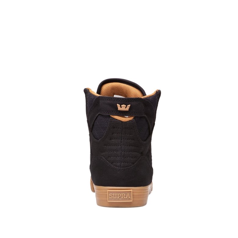 Supra Høje Skytop Sko Dame Sort Brune | 3LBPMLW