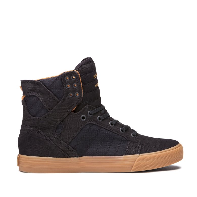 Supra Høje Skytop Sko Dame Sort Brune | 3LBPMLW