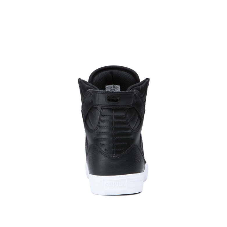 Supra Høje Skytop Sko Dame Sort Hvide | PE1VLE3