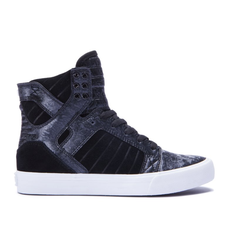 Supra Høje Skytop Sko Dame Sort Mørkeblå | 7A8WP3Z