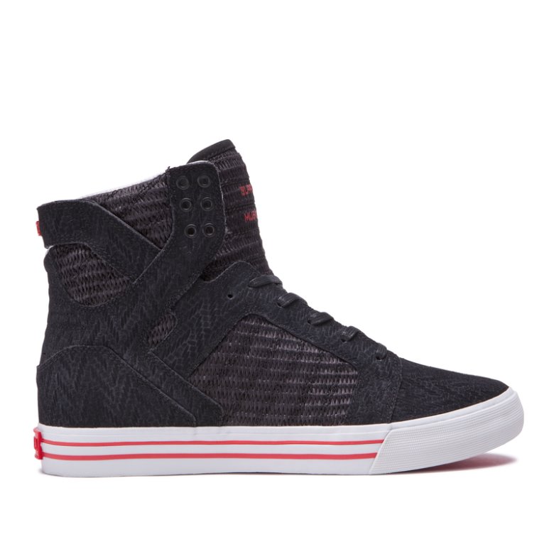 Supra Høje Skytop Sko Dame Sort Rød | 1FG3P9B