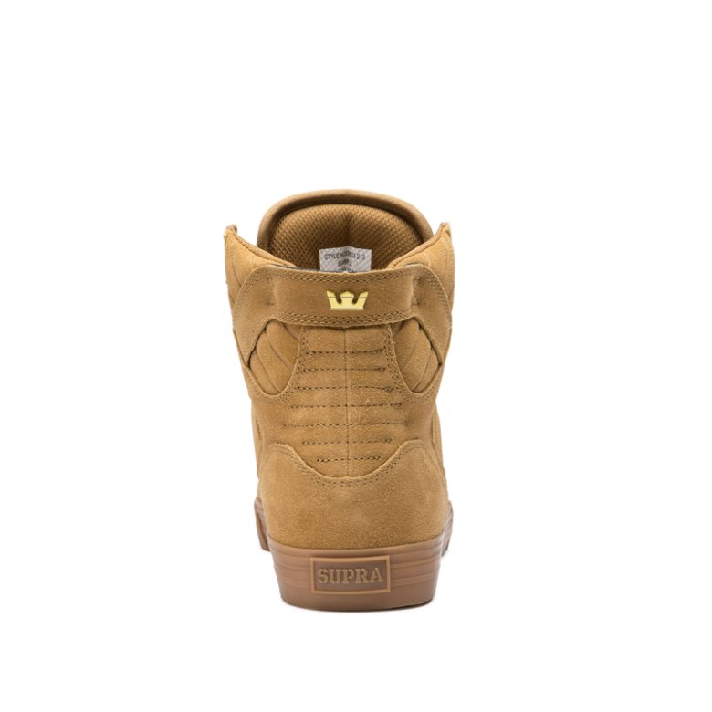 Supra Høje Skytop Sko Herre Brune Guld | NE852SP