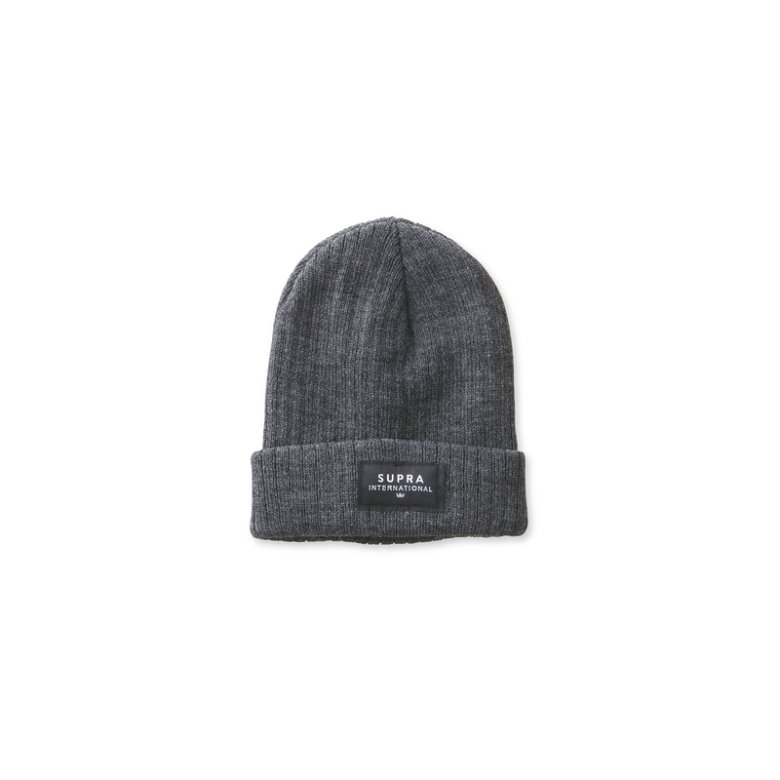 Supra Icon International Beanie Kasketter Dame Mørkegrå | 813T06Y