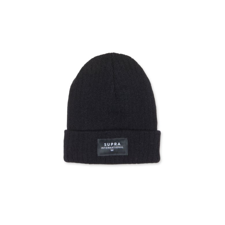 Supra Icon International Beanie Kasketter Dame Sort | BPVXZ4Q