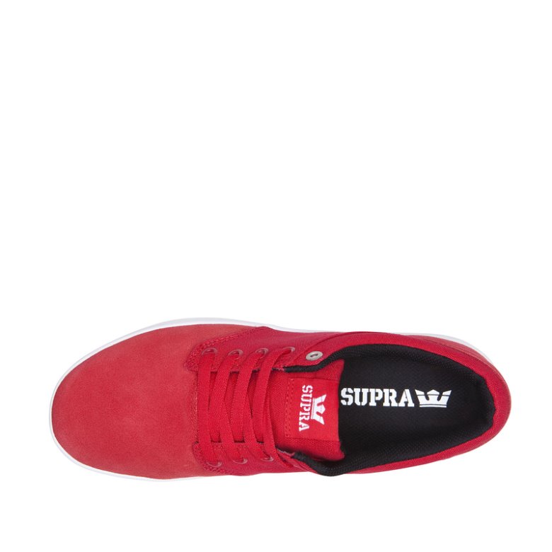 Supra Lave Chino Court Sko Dame Rød | YPGWW4M