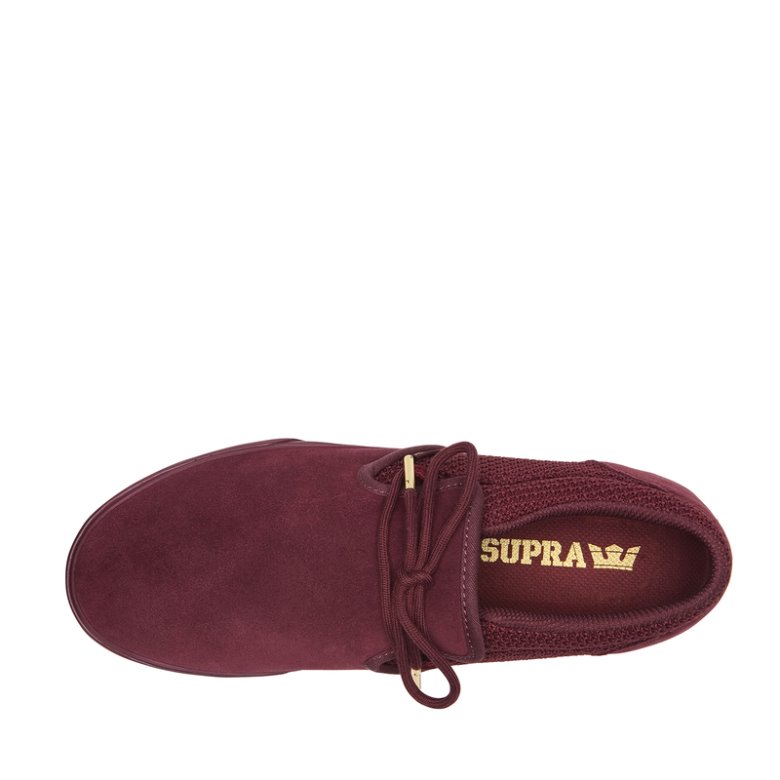 Supra Lave Cuba Sko Dame Bordeaux Guld | TCBWO2E