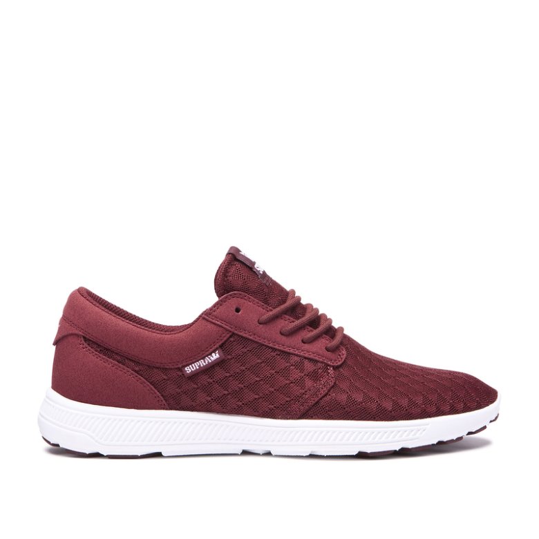 Supra Lave Hammer Run Sko Dame Bordeaux Hvide | W0JV8UG