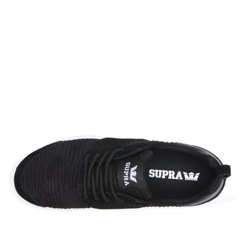 Supra Lave Scissor Sko Dame Sort Hvide | 1IAOPOK