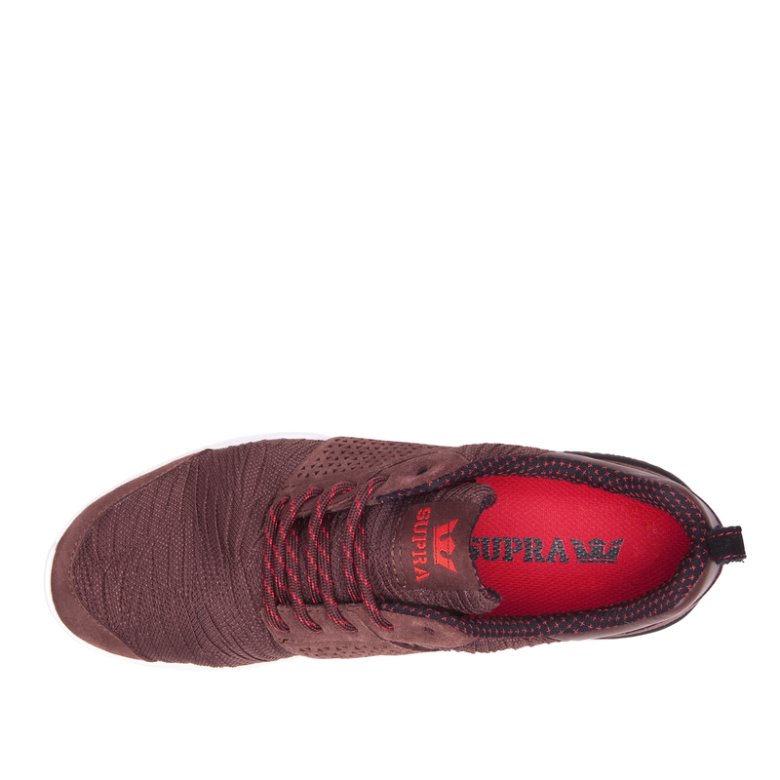 Supra Lave Scissor Sko Herre Bordeaux Sort | G0W0S5G