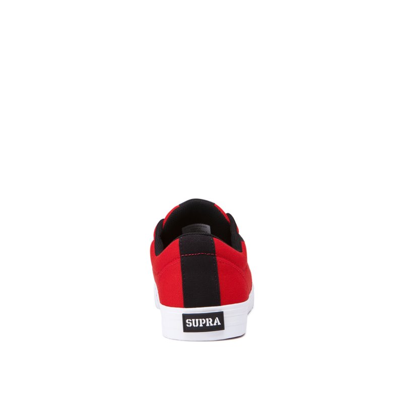 Supra Lave Stacks II Vulc Sko Dame Rød Sort Hvide | KQ8DXSH