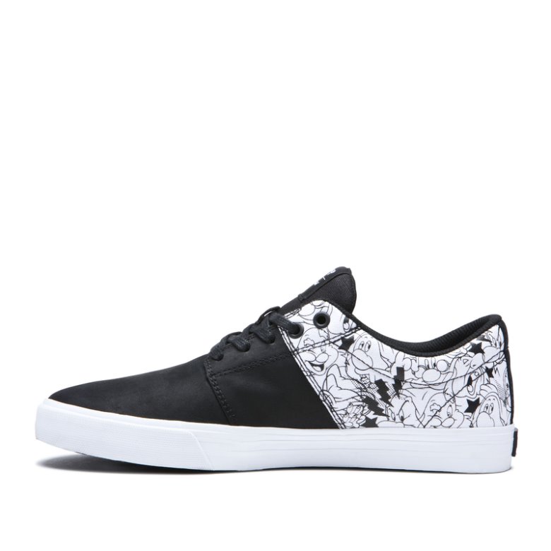 Supra Lave Stacks II Vulc Sko Dame Sort Hvide | 3QFXBZ1