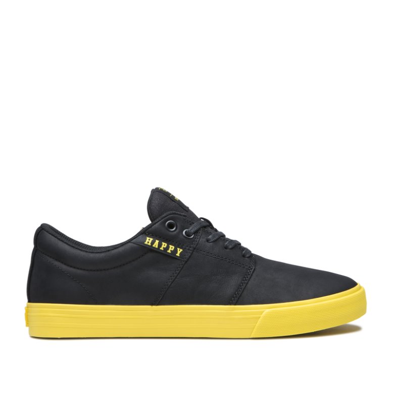 Supra Lave Stacks II Vulc Sko Herre Sort Gul | EDV46BK