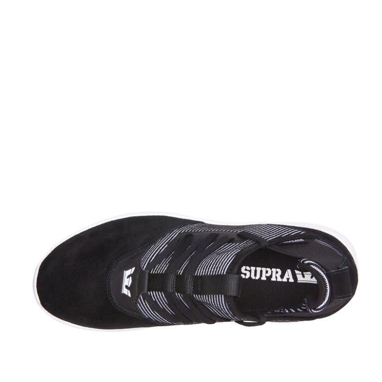 Supra Lave Titanium Sko Dame Sort Hvide | 3X0JUMH