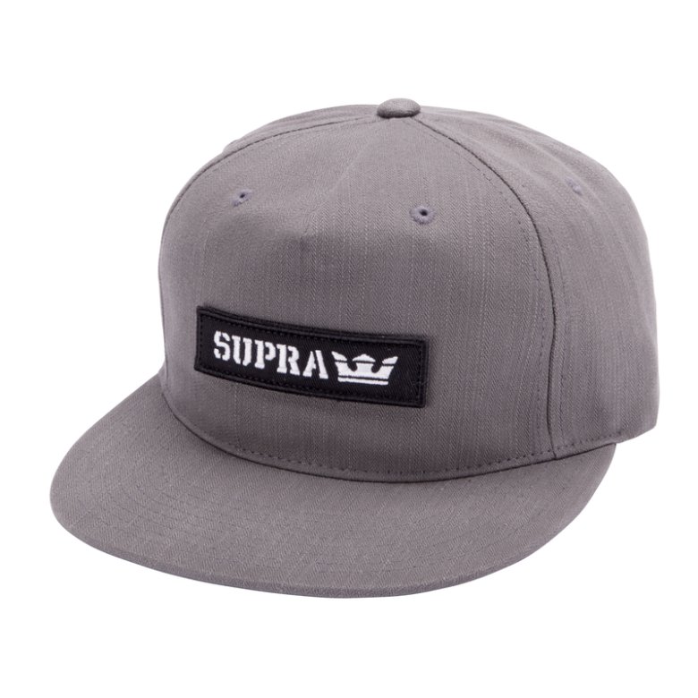 Supra Mark Patch Snap Kasketter Dame Grå | W3GD0ME