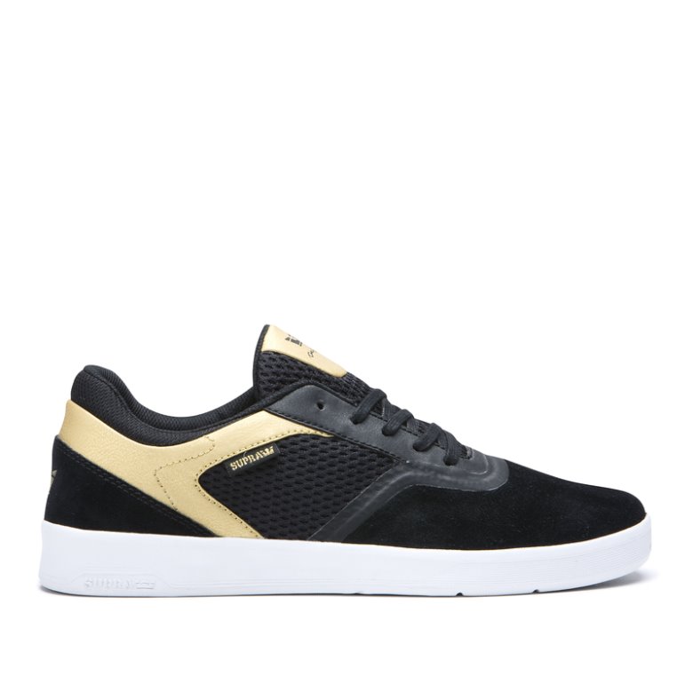 Supra Saint Skate Sko Herre Sort Guld | RJY1333