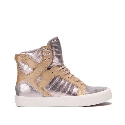 Supra Høje Skytop Sko Dame Beige | 0JNRJ3S