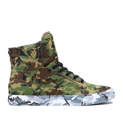 Supra Høje Skytop Sko Dame Camo Camo | YFUQVZ5