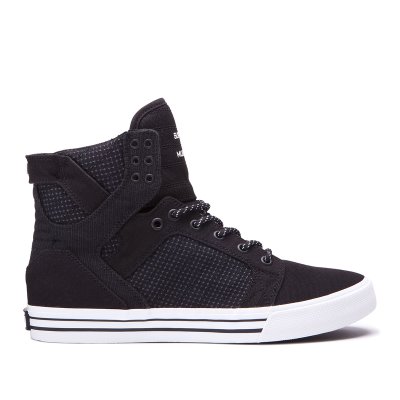 Supra Høje Skytop Sko Dame Sort Hvide Sort | 9GZ9W0F